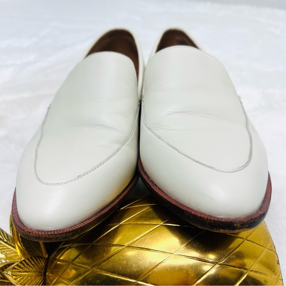 MADEWELL Frances Genuine Leather Ivory Cream Loafers Block Heel Shoes Sz… - Picture 5 of 14